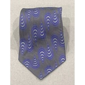 Giorgio Armani Mens Tie 100% Silk Made In Italy Purple Brown VTG L55" W3 5/8"